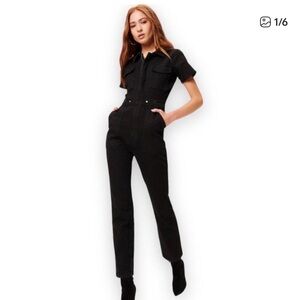 Good American Fit for Success Women's Denim Jumpsuit